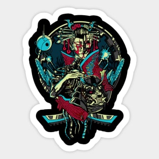 Cyborg Samurai Sticker